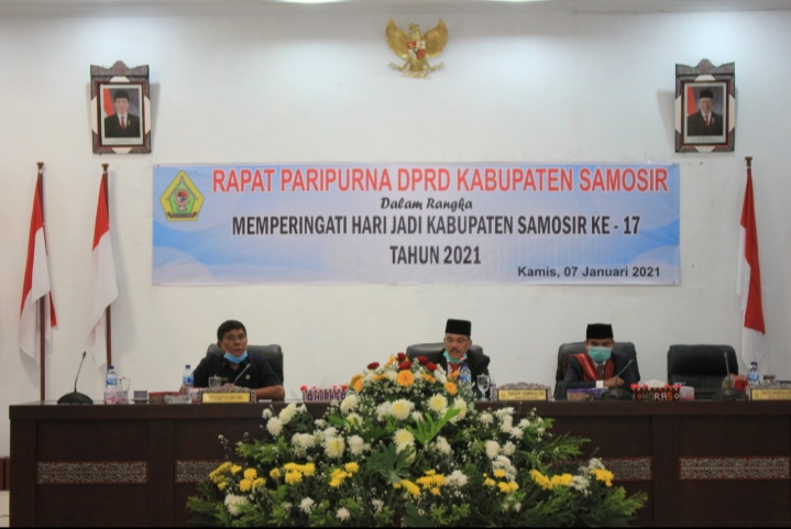 DPRD KABUPATEN SAMOSIR GELAR RAPAT PARIPURNA HARI JADI KABUPATEN SAMOSIR KE-17 TAHUN