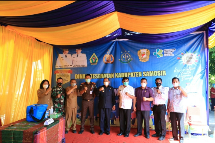 PENCANANGAN VAKSINISASI COVID-19 DI KABUPATEN SAMOSIR